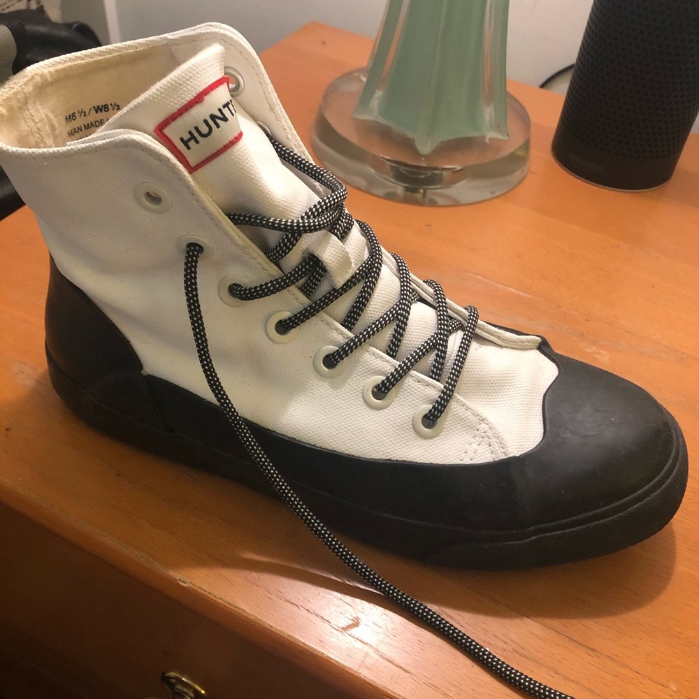 Hunter waterproof canvas boots